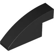 Brick Curved 1 x 4 x 1 2/3 No Studs / Black