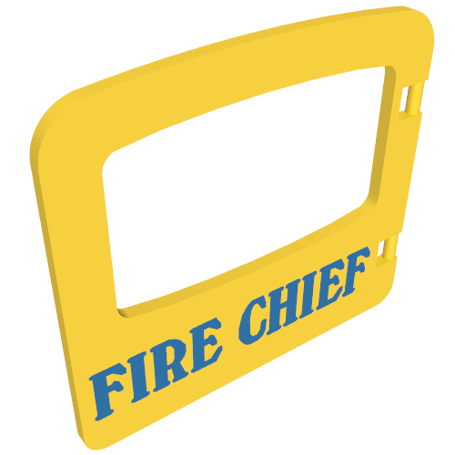 Lego Duplo Door / Window with 'FIRE CHIEF' Print