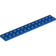 Lego Plate 2 x 14 / Blue