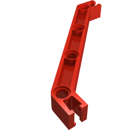 Lego Znap Beam 11, 4 Holes, 2 Bends / Red