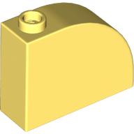 Lego Brick Curved 1 x 3 x 2 / Bright Light Yellow