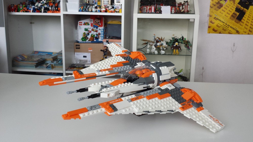 Lego Mandalorian Starfighter (orange), 70705 + 70707 combo model