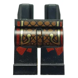 Hips and Black Legs with Scale Armor, Red Robe / Black
