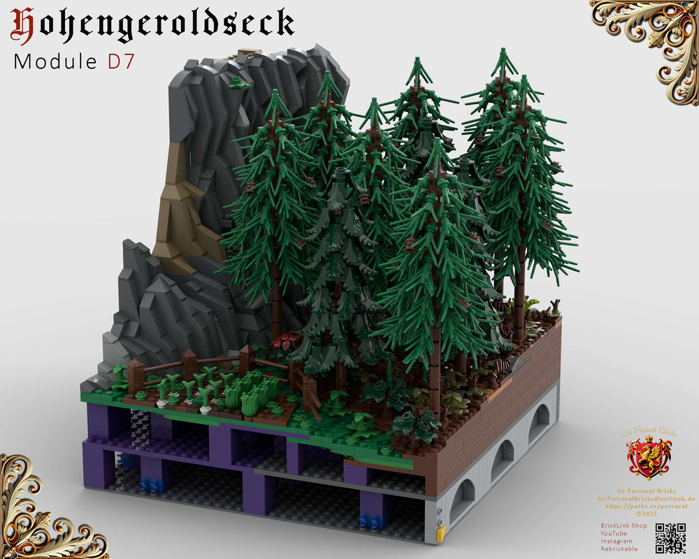 Lego D7 Castle Hohengeroldseck - Forest (Castle Part 1)