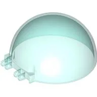 Windscreen 8 x 8 x 3 Dome with Dual 2 Fingers - 7 Teeth / Trans-Light Blue