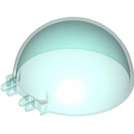 Lego Windscreen 8 x 8 x 3 Dome with Dual 2 Fingers - 7 Teeth / Trans-Light Blue