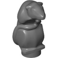 Lego Animal, Rodent, Rat / Mouse, Standing (Scabbers) / Dark Bluish Gray