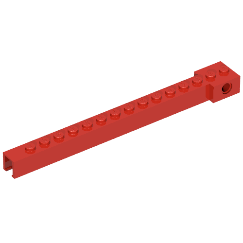 Lego Crane Arm Outside, Narrow, 15 Studs / Red