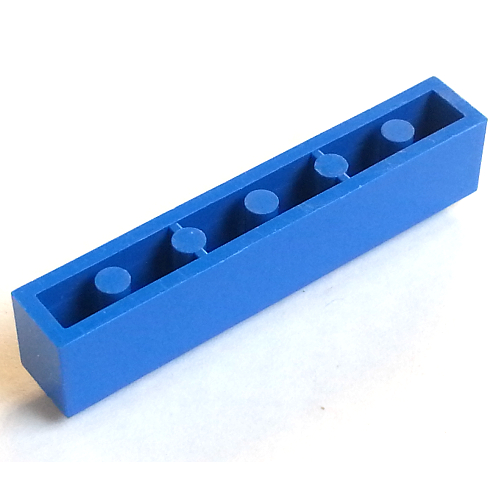 Lego Brick 1 x 6 with Bottom Tubes and 2 Lowered Cross Supports / Blue