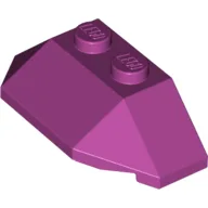 Brick Wedged, Sloped 45° 2 x 4 Triple / Magenta