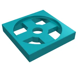 Turntable 2 x 2 Plate, Base / Dark Turquoise
