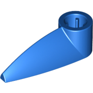 Lego Technic Tooth 1 x 3 with Axle Hole [Rounded Underside] / Blue