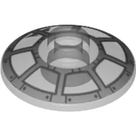 Dish 2 x 2 Inverted [Radar] with Dark Bluish Grey/Light Bluish Grey Cockpit Window Print