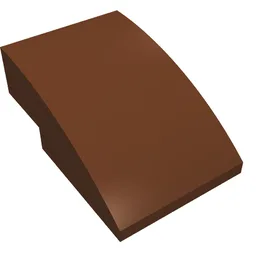 Brick Curved 3 x 2 No Studs / Reddish Brown