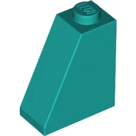 Brick Sloped 65° 2 x 1 x 2 / Dark Turquoise