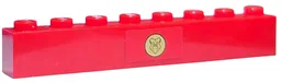 Brick 1 x 8 with Hogwarts Crest on Gold Circle Pattern (Sticker) - Set 4841