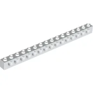 Technic Brick 1 x 16 [15 Pin Holes] / White