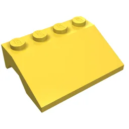 Wheel Arch, Mudguard, Slope 3 x 4 / Yellow