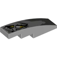 Brick Curved 4 x 1 No Studs with Dragon Eye Print [Stud Holder with Symmetric Ridges]