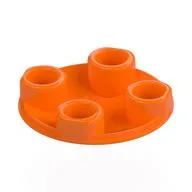 Plate Round 2 x 2 with Rounded Bottom [Boat Stud] / Orange