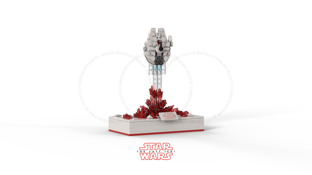 Lego Ultramicro Diorama : Crait scene with M.falcon