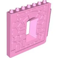 Duplo Building Wall 1 x 8 x 8 with Window Opening - Castle / Bright Pink