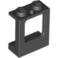 Window 1 x 2 x 2 Plane, Solid Studs / Black