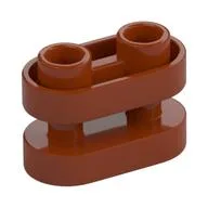 Brick Special 1 x 2 Rounded with Center Bars / Dark Orange