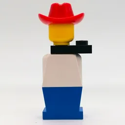 LEGOLAND White Torso, Blue Legs, Red Cowboy Hat, Black Scarf