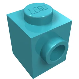 Brick Special 1 x 1 with Stud on 1 Side / Medium Azure