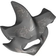Mask Hammerhead Shark with Eyes and Light Bluish Gray Lines Print / Dark Bluish Gray