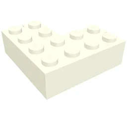 Brick 4 x 4 Corner Right with 2 Slots