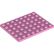 Lego Plate 6 x 8 / Bright Pink