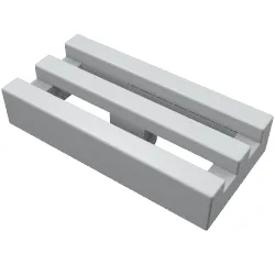 Tile Special 1 x 2 Grille with Bottom Groove / Light Bluish Gray