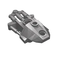 Large Figure Limb Cover (Toa Inika) / Flat Silver