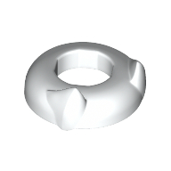Lego Head Top with Panther Ears [Plain] / White