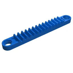 Technic Gear Rack 1 x 8 with Holes / Blue
