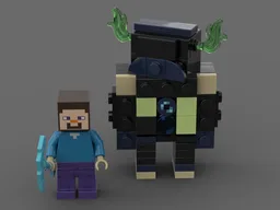 Minecraft Warden Minifigure-scale