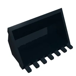 Construction Vehicle Bucket 3 x 6, 9 Hinge Teeth / Black