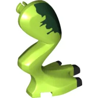 Animal Body Part, Dinosaur, Dilophosaurus Leg, Right, with Black Claws and Dark Green Spots Print / Lime