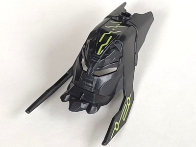 Lego Bionicle Mask Tuma (Glatorian) with Lime Circuitry Pattern (Stickers) - Set 8991