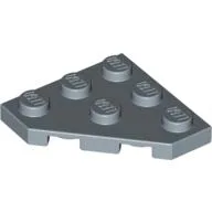 Wedge Plate 3 x 3 Cut Corner / Sand Blue