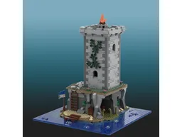 Medieval island lighthouse