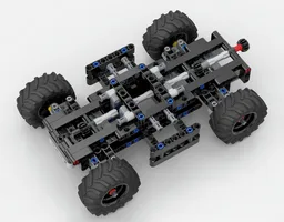 Replaceable wheeled chassis for pneumatic excavators
