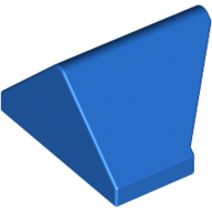 Lego Brick Sloped 45° 2 x 1 Double / Inverted with Bottom Stud Holder / Blue