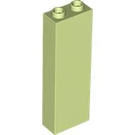 Brick 1 x 2 x 5 with Hollow Studs / Yellowish Green