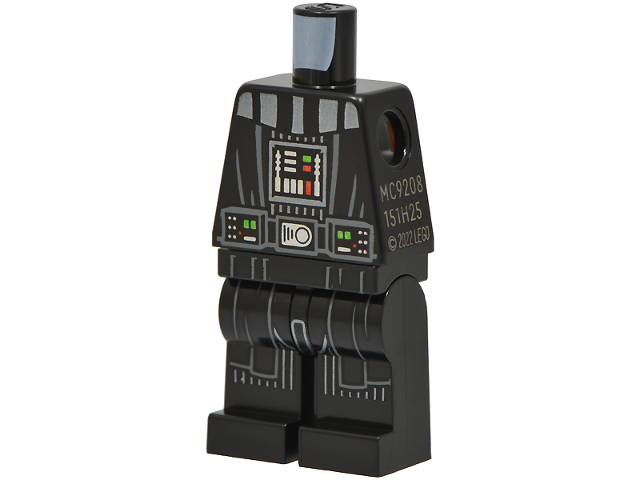 Lego Body SMART Minifigure, Torso with Black Hips and Legs with SW Darth Vader Armor, Belt and Robe Pattern