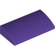 Brick Curved 2 x 4 x 2/3 No Studs, with Bottom Tubes / Dark Purple