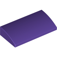 Lego Brick Curved 2 x 4 x 2/3 No Studs, with Bottom Tubes / Dark Purple