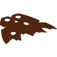 Lego Neckwear Cape, Tattered with Holes / Reddish Brown